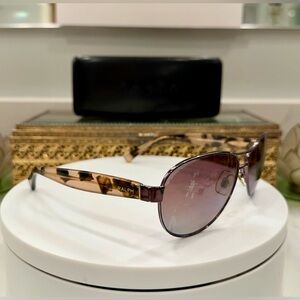 Ralph Lauren Polarized Aviator Sunglasses, Frames VGUC/Lenses Poor, w RL Case